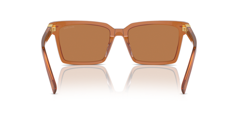 Miu Miu MU 13ZS in Caramel Transparent - Temple Detail