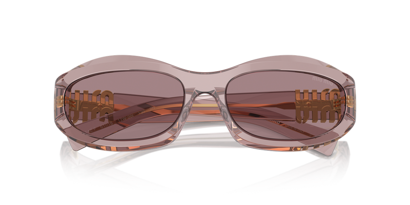 Miu Miu MU 14ZSF in Mauve Trasparent - Side View