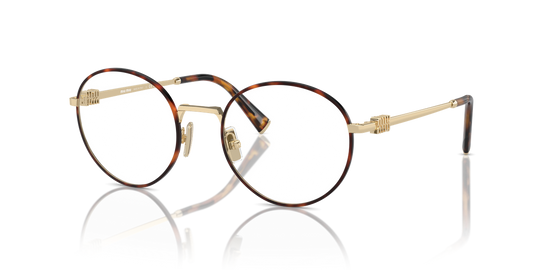 Miu Miu MU 52XV - Havana/Pale Gold / Demo Lens (15U1O1)