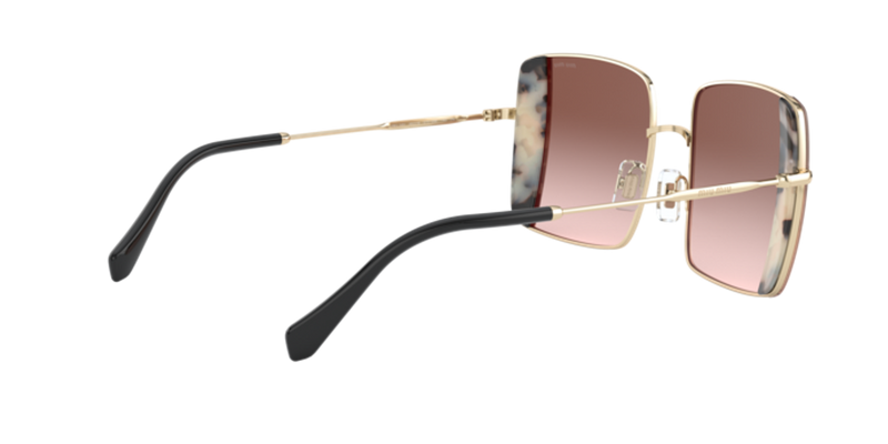 Miu Miu MU 56VS in Pink Gold/Pink Havana - Temple Detail