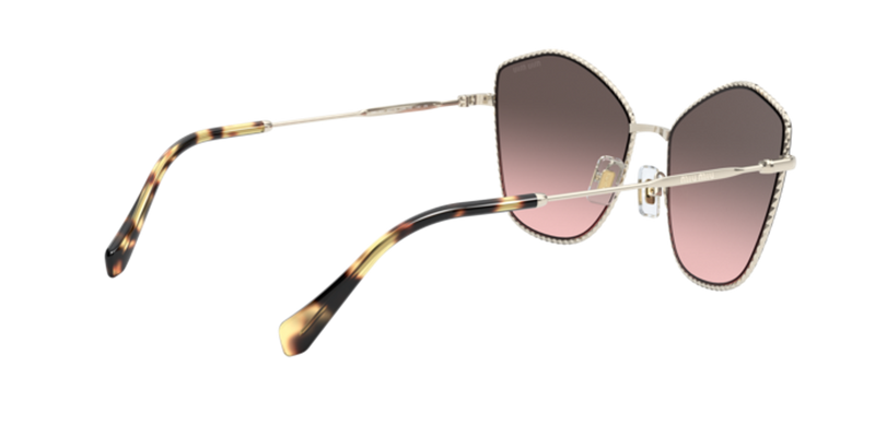 Miu Miu MU 60VS in Pale Gold - Temple Detail