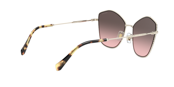 Miu Miu MU 60VS in Pale Gold - Temple Detail