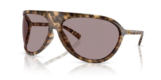 Miu Miu MU A01S - Havana / Light Purple Brown (11Z06I)