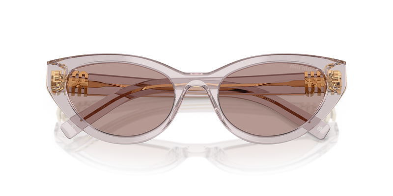 Miu Miu MU A04S in Mauve Transparent - Side View
