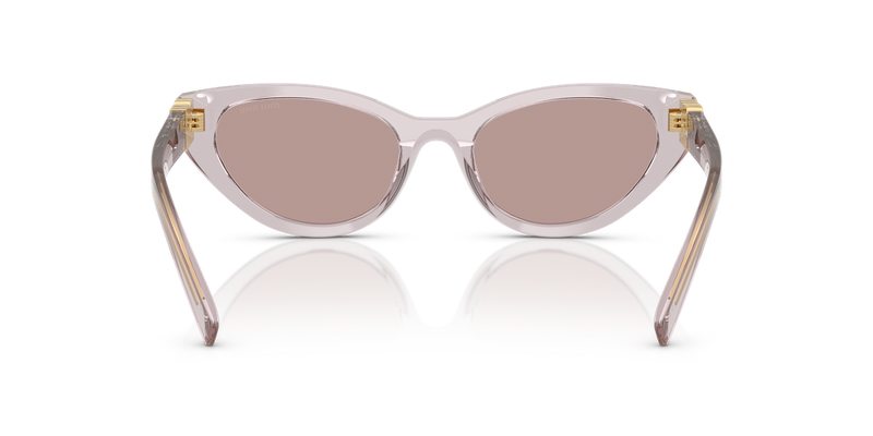 Miu Miu MU A04S in Mauve Transparent - Temple Detail