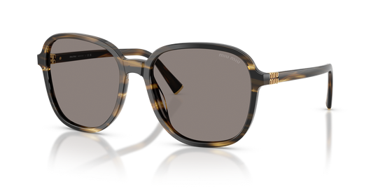 Miu Miu MU B01SF - Striped Loden / Dark Grey (25E80Q)