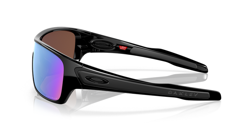 Oakley TURBINE ROTOR in Polished Black / Prizm Deep Water Polarized (930708) - Back View