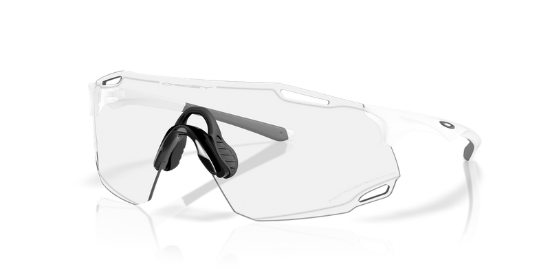Oakley CYBR DYNO in Matte White / Clear to Black Iridium Photochromic (951301) - Front View