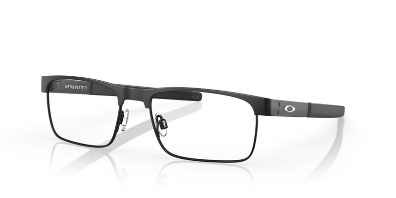 Oakley METAL PLATE TI in Satin Black / Demo Lens (515301) - Front View