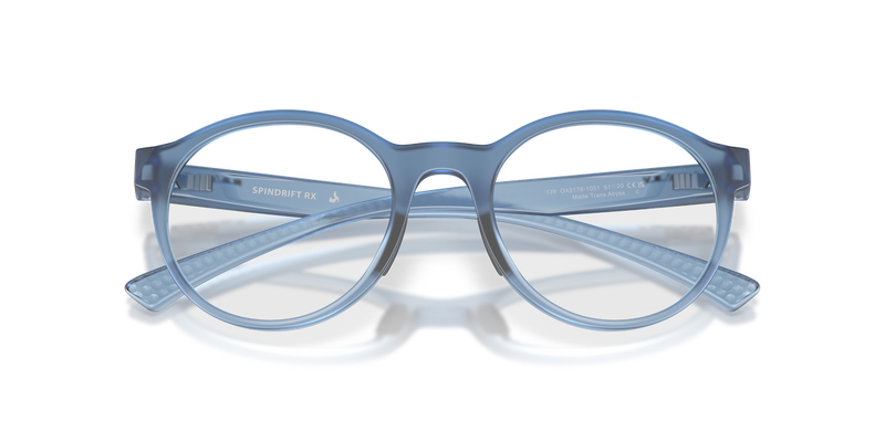Oakley SPINDRIFT RX in Matte Transparent Abyss / Demo Lens (817610) - Side View