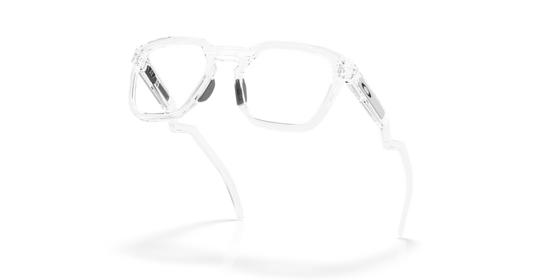 Oakley HSTN SQ RX in Polished Clear / Demo Lens (820802) - Temple Detail