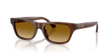Shiny Transparent Brown / Light Yellow Gradient (63532L)