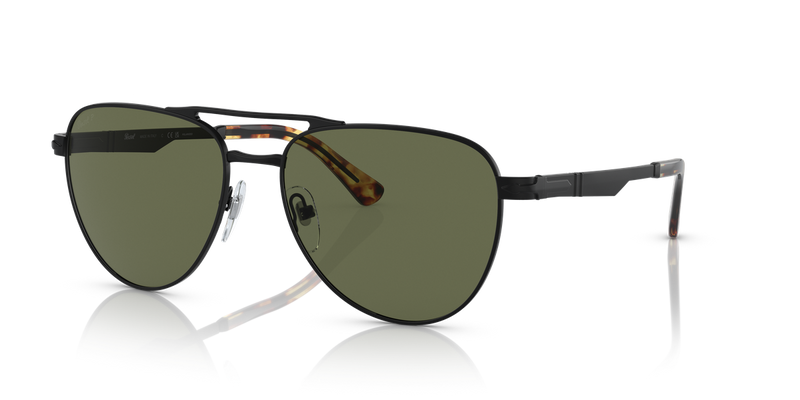 Persol PO1003S in Demigloss Black / Polarized Green (115158) - Front View