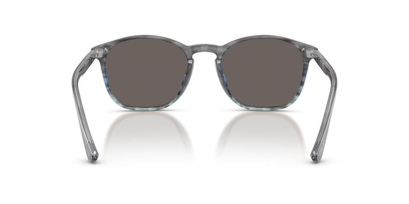 Persol PO3007SX in Gradient Stripped Grey Blue - Temple Detail