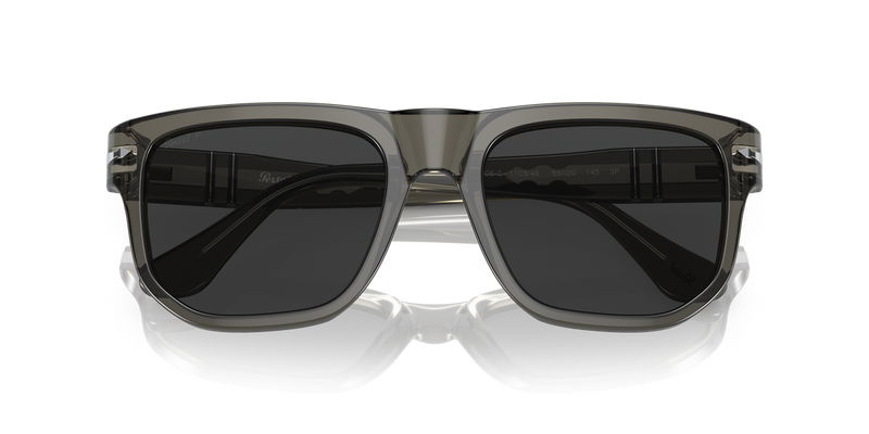 Persol PO3306S in Opal Smoke / Dark Grey Polarized (110348) - Side View