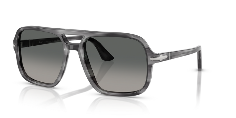 Persol PO3328S in Striped Grey / Grey Gradient Dark (119271) - Alternate View