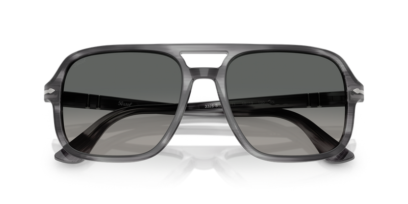 Persol PO3328S in Striped Grey / Grey Gradient Dark (119271) - Alternate View