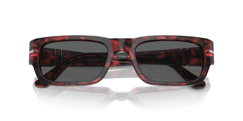 Persol ADRIEN in Red Havana / Dark Grey (1212B1) - Alternate View