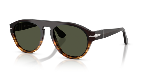 Brown Striped Amber / Green (102631)