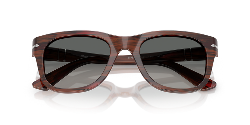 Persol PO3372S in Striped Burgundy / Gradient Grey (122371) - Alternate View