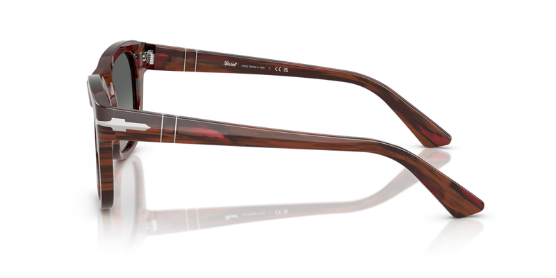 Persol PO3372S in Striped Burgundy / Gradient Grey (122371) - Alternate View