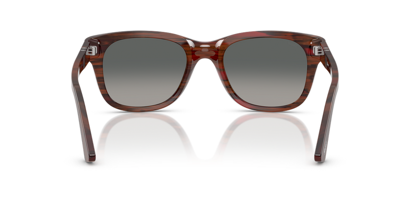 Persol PO3372S in Striped Burgundy / Gradient Grey (122371) - Alternate View