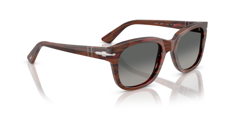 Persol PO3372S in Striped Burgundy / Gradient Grey (122371) - Alternate View