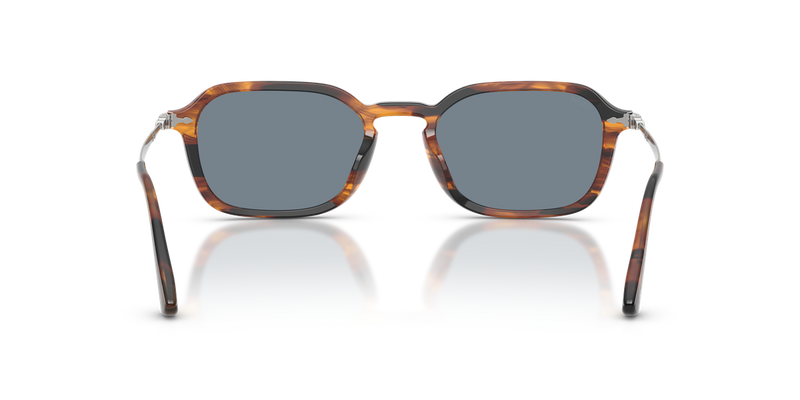 Persol PO3381S in Striped Black & Brown / Light Blue (123556) - Temple Detail