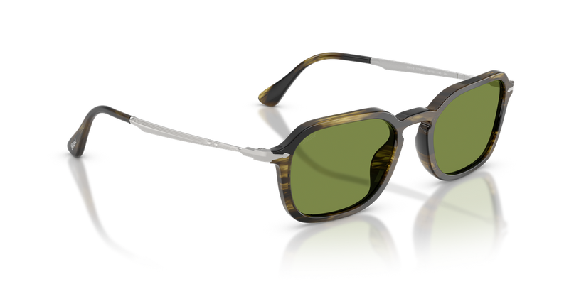 Persol PO3381S in Striped Black & Olive Green / Green (12374E) - Alternate View