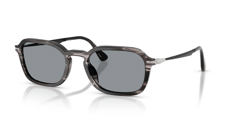 Persol PO3381S in Striped Black & Grey / Blue (1238R5) - Alternate View