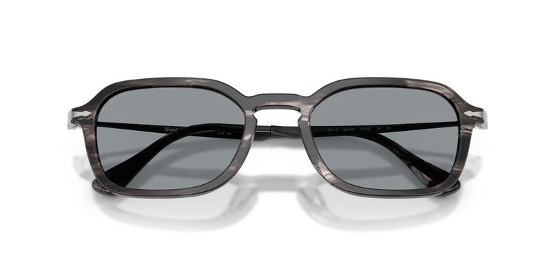 Persol PO3381S in Striped Black & Grey / Blue (1238R5) - Alternate View