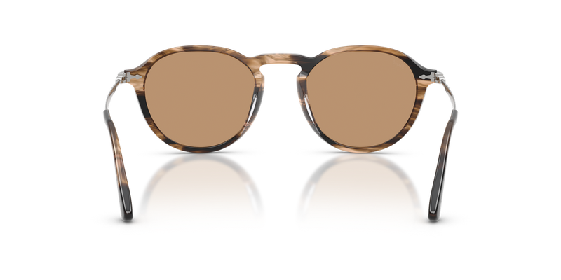Persol PO3383S in Striped Black & Greish Brown / Brown (123653) - Alternate View