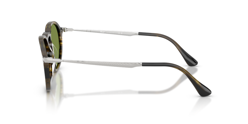 Persol PO3383S in Striped Black & Olive Green / Green (12374E) - Alternate View