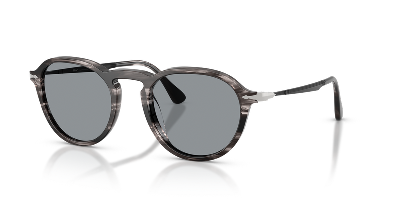 Persol PO3383S in Striped Black & Grey / Blue (1238R5) - Alternate View