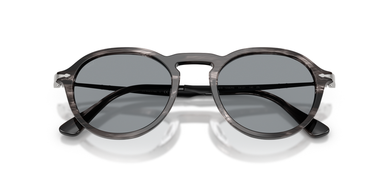 Persol PO3383S in Striped Black & Grey / Blue (1238R5) - Alternate View