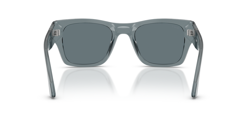 Persol PO3384S in Transparent Ocean / Dark Blue Polarized (12273R) - Temple Detail