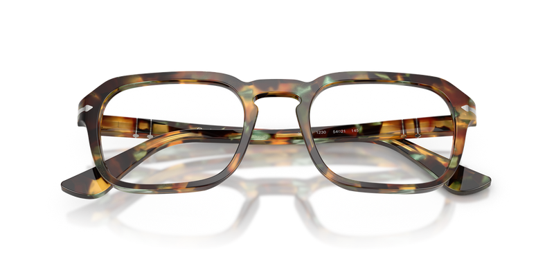 Persol PO3390V in Tortoise Brown & Pearl Green / Clear (1230) - Side View