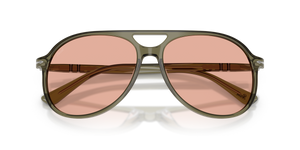 Transparent Oliva Green / Peach (11424B)