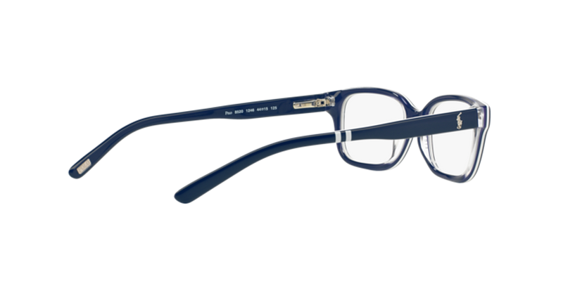 Polo Prep 0PP8520 in Navy Blue On White/Crystal - Temple Detail