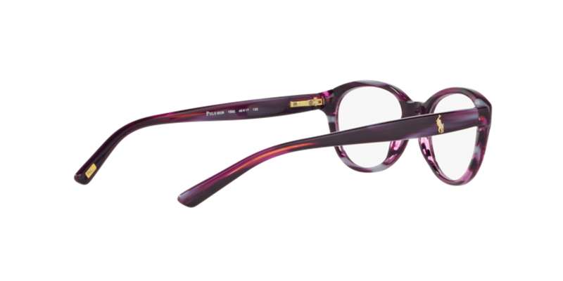 Polo Prep 0PP8526 in Shiny Purple Horn - Temple Detail
