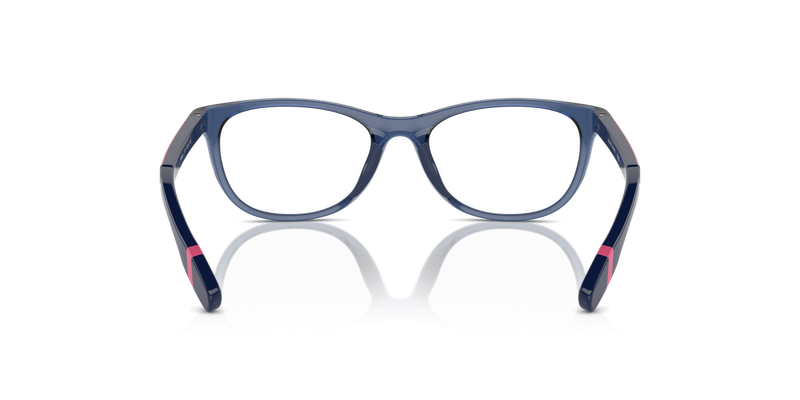 Polo Prep 0PP8548U in Shiny Transparent Dark Blue - Temple Detail