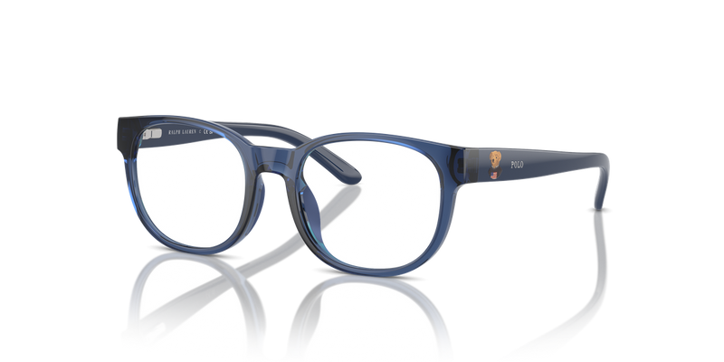 Polo Prep 0PP8549U in Shiny Transparent Dark Blue - Front View