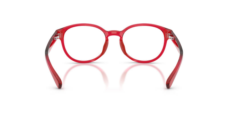 Polo Prep 0PP8550U in Shiny Transparent Red - Temple Detail