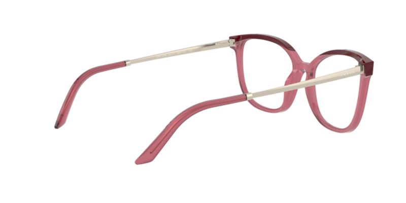 Prada PR 07WV in Bordeaux/Opal Cherry - Temple Detail