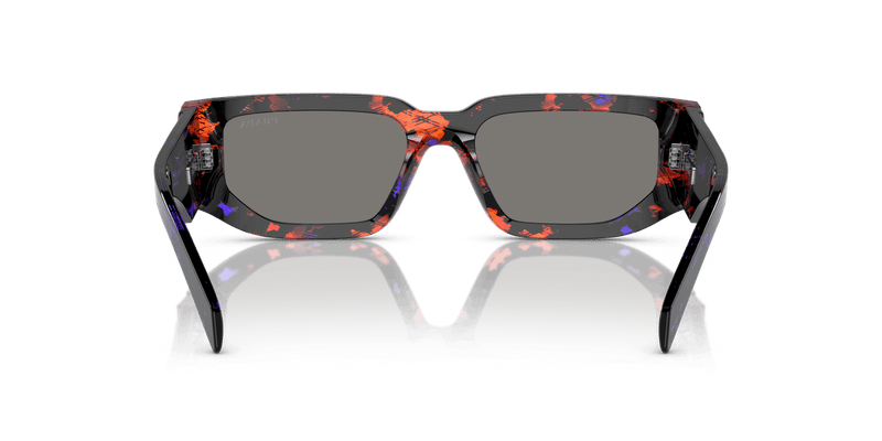 Prada PR 09ZSF in Abstract Orange / Dark Grey Mirror Blue/Red (06V40E) - Alternate View