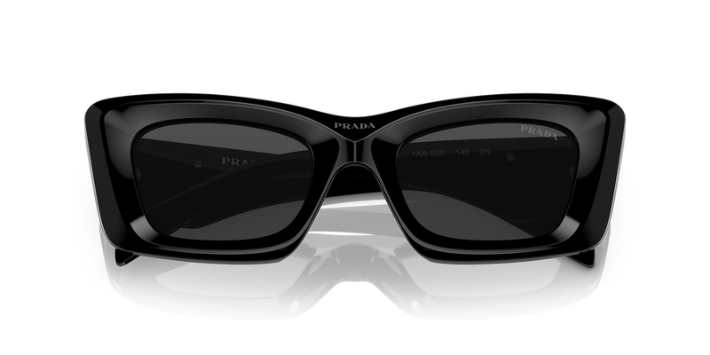 Prada PR 13ZS in Black / Dark Grey (1AB5S0) - Side View