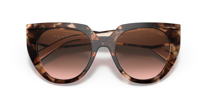 Prada PR 14WSF in Caramel Tortoise/Powder / Brown Gradient (01R0A6) - Side View