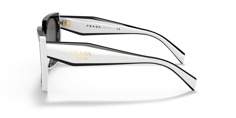 Prada PR 15WS in Black/Talc / Dark Grey (09Q5S0) - Back View