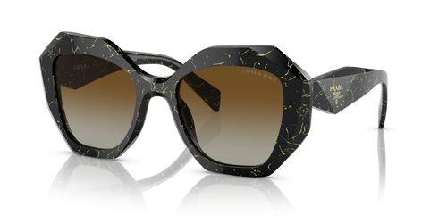 Black/Yellow Marble / Polarized Brown Gradient (19D6E1)