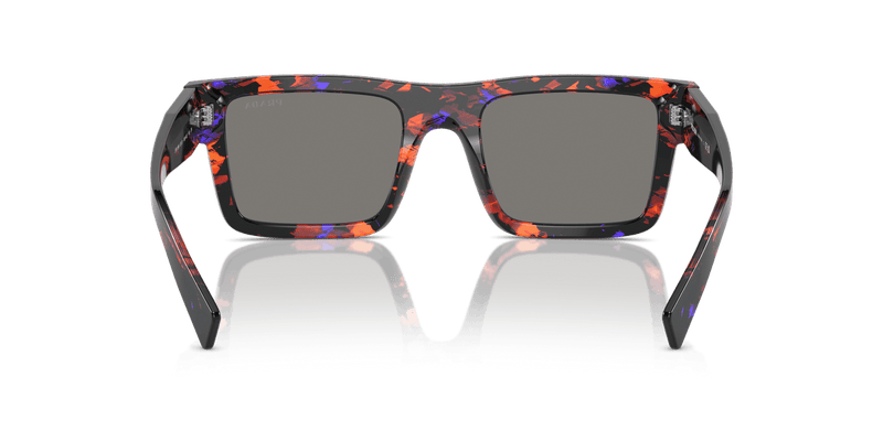 Prada PR 19WS in Abstract Orange / Dark Grey Mirror Blue/Red (06V40E) - Alternate View